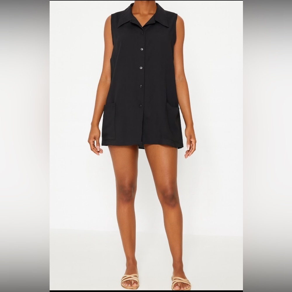 Christina women’s swim coverup with pockets 2X black